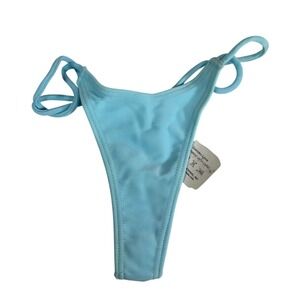 Latin Angel‎ VTG Light Blue Dancewear Clubwear G-String Thong Made Brazil Medium